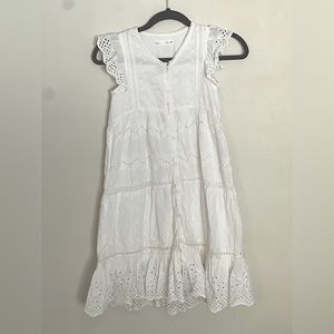 Girls White lace Zara dress